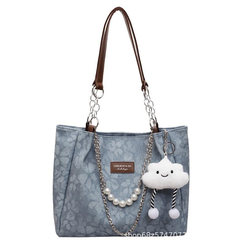 Simple New Large-capacity Bag Women's 2025 Fashion Casual Retro Niche Commuter Shoulder Bag Foreign Tote Bag