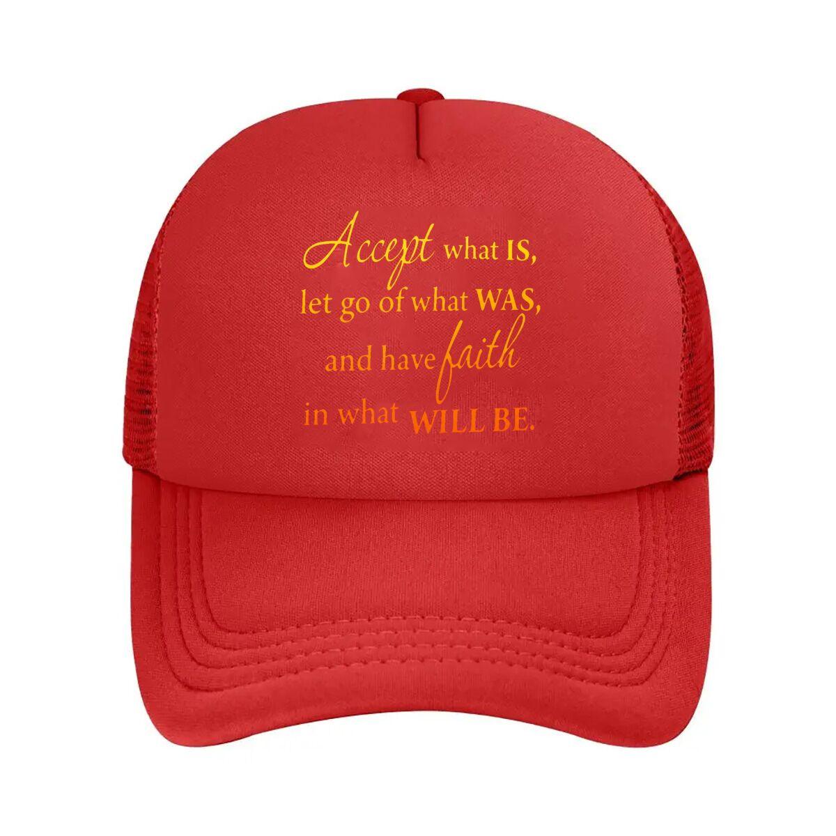 Inspirational Quote Vinyl Wall Decal Home Decor  Mesh Baseball Cap Hip Hop Adjustable