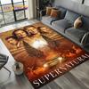 3D SPN Supernatural Sign Dean Sam Carpet Rug for Living Room Bedroom Home Sofa Decoration,Kids Play Area Rug Non-slip Floor Mat