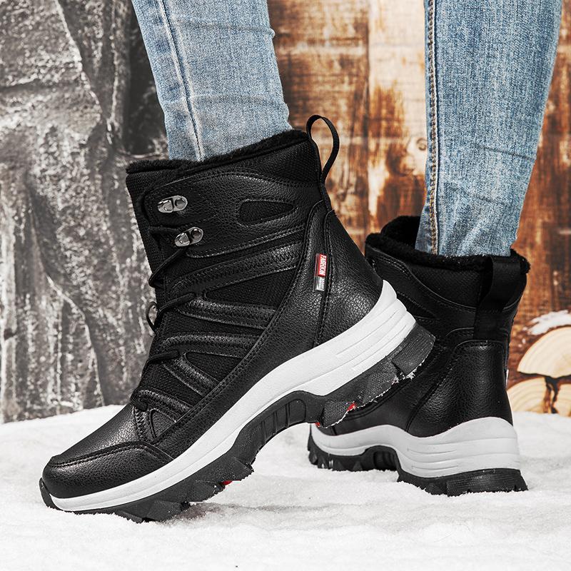 36-45Herren Winter Baumwollschuhe High-Top Plus Samt Warm Damenstiefel Rutschfest Abriebfest Schneestiefel