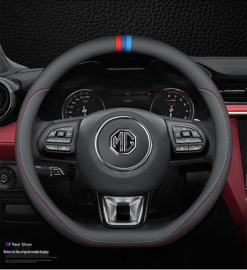 Genuine Leather Steering Wheel Cover for MG6/MG Pilot HS 5, Roewe ZS, and Roewe 3SW