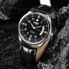 Mode T-Winner Herrenuhr Top Marke Automatisch Mechanisch Schwarzes Lederarmband Kalender Klassisch Business Casual Armbanduhren