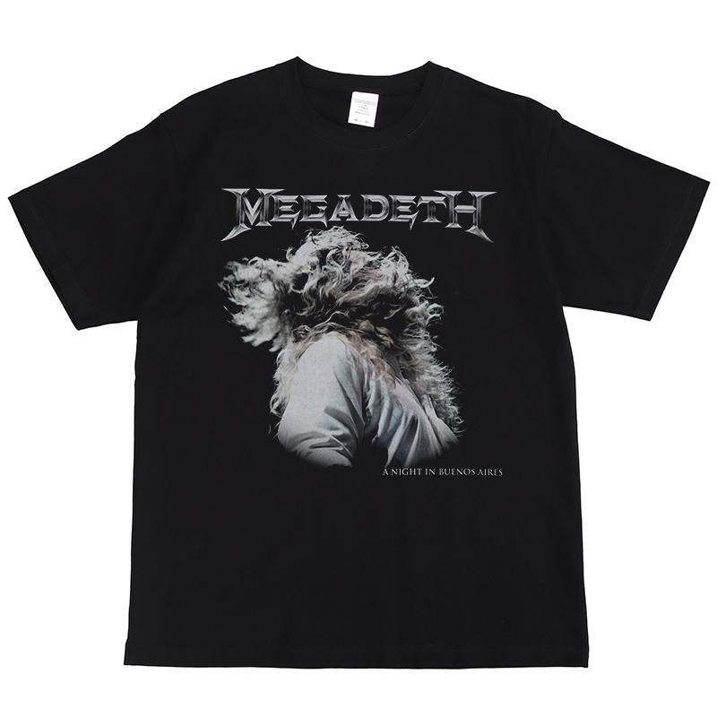 Streetwear T Shirt MEGADETH Rock Print Cotton Tee Short Sleeve Men's T Shirt Hip Hop Vintage Rock Fans Clothing Tops