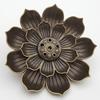 1pc 1pc Alloy Incense Burner Stick Holder Plate Buddhism Lotus Line Incense Plate Sandalwood Coil Base Temples Home Deco