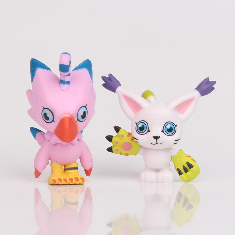 9pcs/set Anime Digital Monster Digimon Cute Action Figure Model Toys Kabuterimon Agumon Gomamon Piyomon Patamon Dramon Palmon
