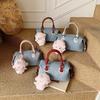 Denim Mini Boston Bag Women's Shoulder Crossbody Bag