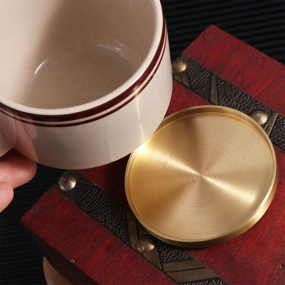 Heat Resistant Brass Coaster Metal Cup Mats Drink Coaster Cup Tray Dining Table