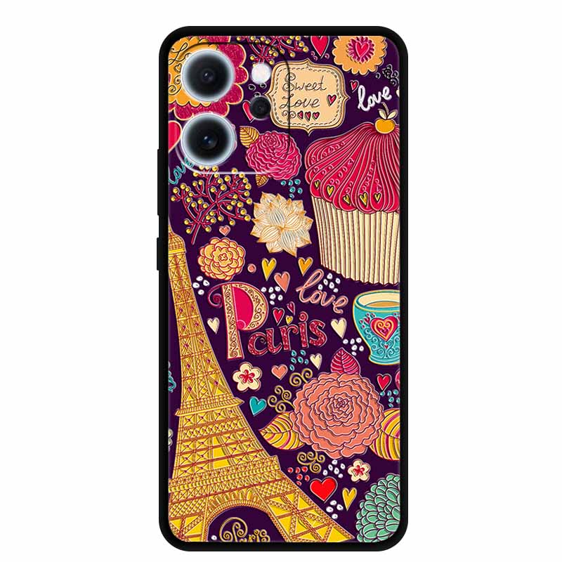 3D Flowers Emboss Fundas For OPPO Reno 15F 5G Case Soft Silicone Phone Cases For OPPO Reno 15F Back Covers Shell Coque 6.57"