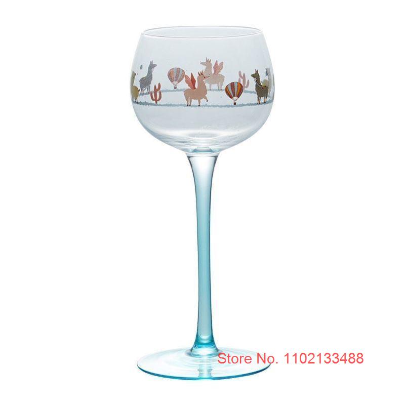 Verre à vin en cristal mignon pour filles, verre à vin exotique peint à la main, alpaga, tasse à jus pour enfants, gobelet à Cocktail coloré, livraison directe, 2022