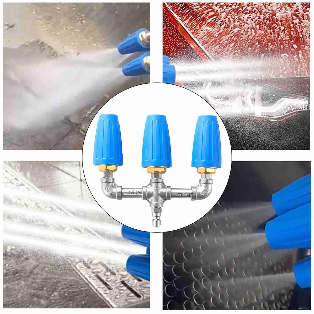 3 in 1 Turbo Nozzle 2.0 Orifice 4000 PSI 360 Degree Rotating Pressure Washer Turbo Nozzle with 1 4 Inch Quick Connector