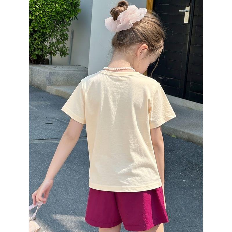 27home round Neck Short-Sleeved Cartoon Baby Clothes Summer Clothes