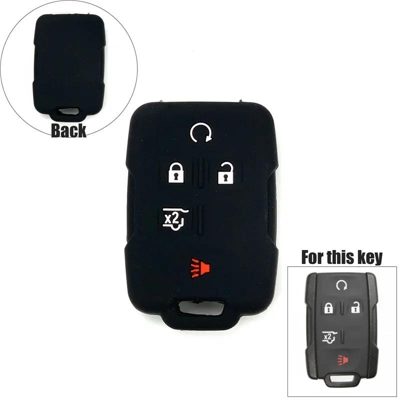Car Key Case Smart Keyless Remote Fobs Shell Cover Keychain for Chevrolet Suburban Tahoe 2018 GMC Yukon