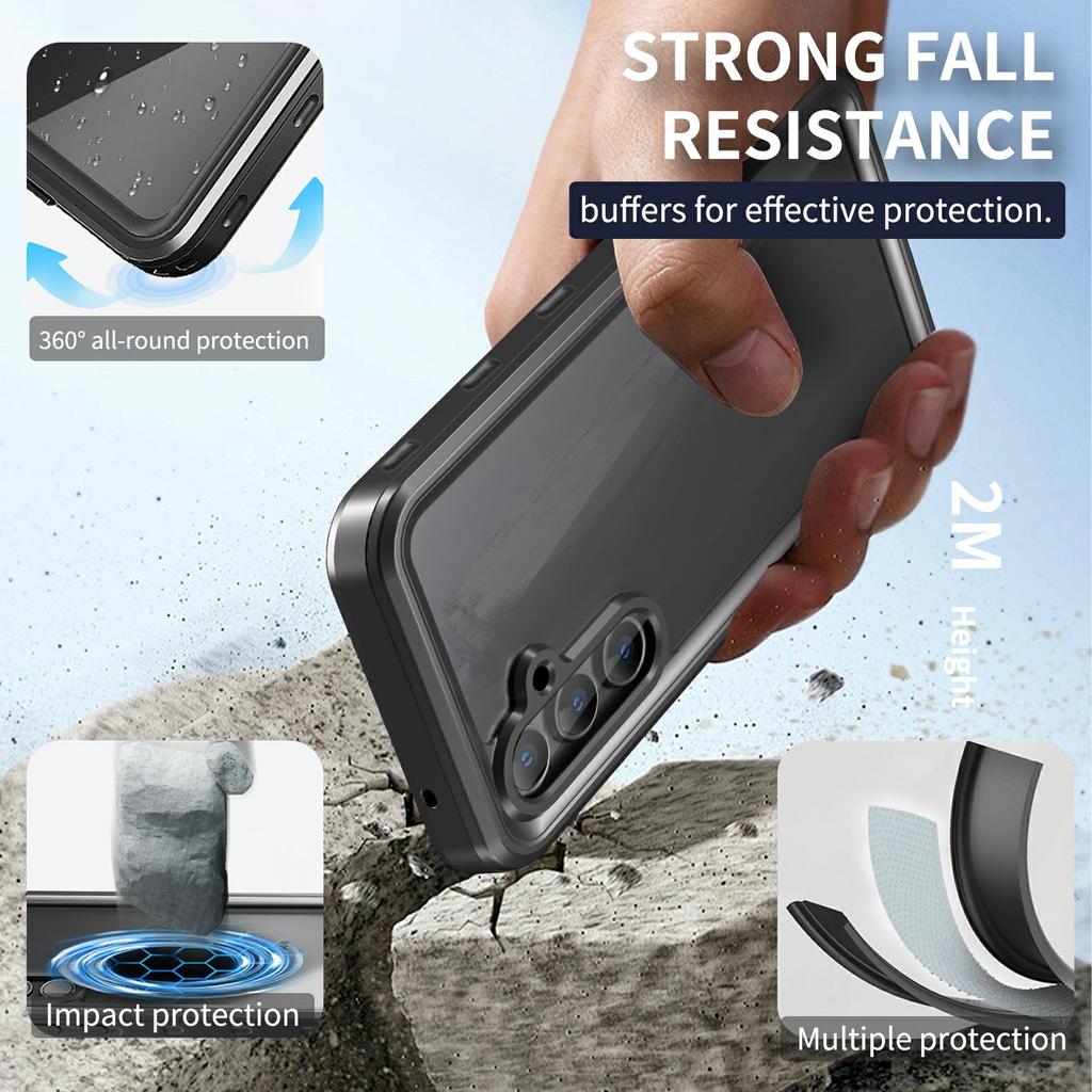 REDPEPPER A Serie Für Samsung Galaxy A55 5G Sturzsichere Hülle Wasserdicht Eingebauter Bildschirmschutz Unterwasser