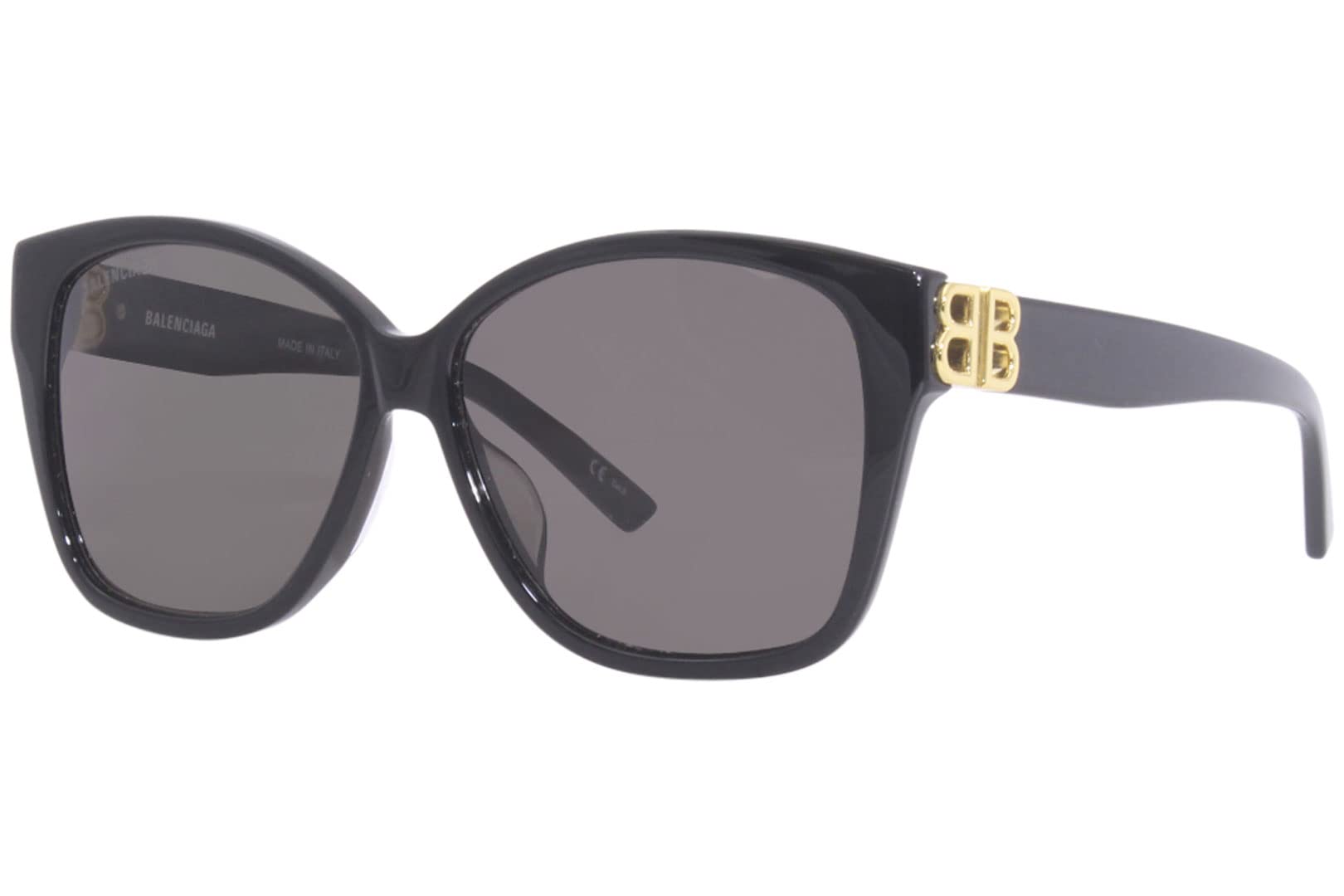 

Balenciaga Asian BB0135SA Gray Women s Sunglasses, Fit, 001, Black/Gold,