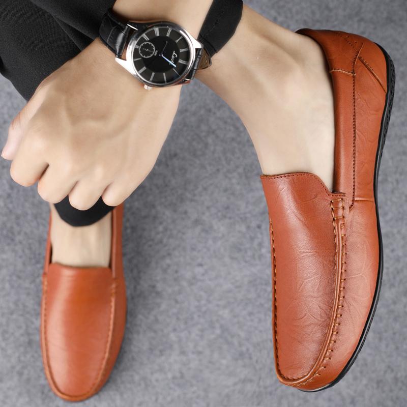 Stylish Male Comfortable Driving Shoe All-match Men's Breathable High Quality Casual Shoes Genuine Leather All-match Mens Loafer