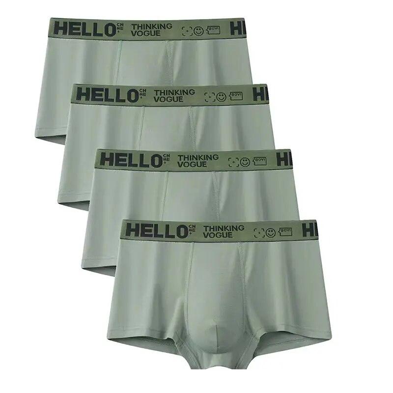4Pcs Men Underwear Men's Boxers Sexy Underpants Comfortable Breathable Fashion Boys' Panties Underwear Boxershorts Men