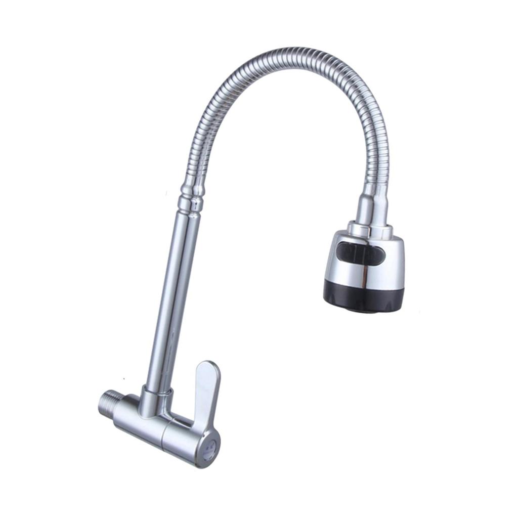 Single Cold Water Faucet Stainless Steel Modern Practical Flexible Household