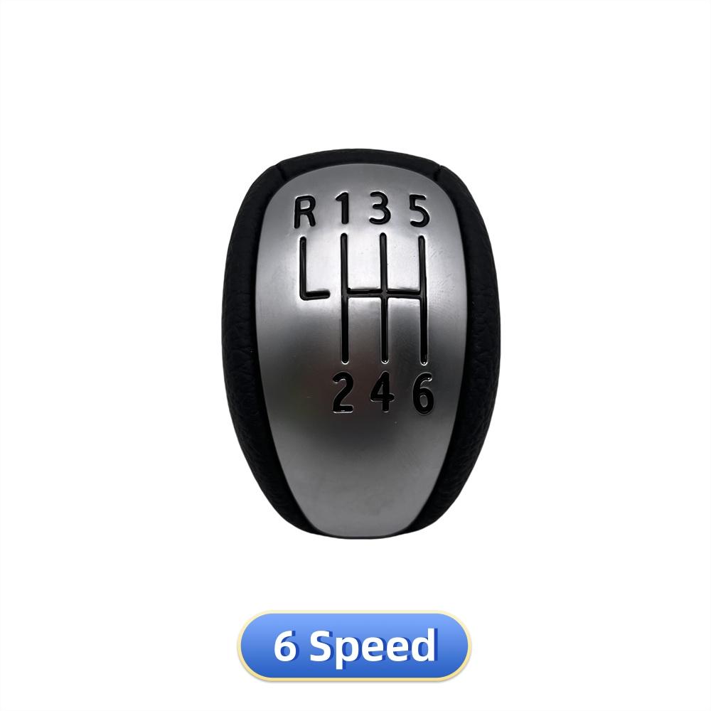 Für Renault/Laguna Mk3 2007-2014 Hochwertiger 6-Gang PU-Leder Auto Schaltknauf Hebel Schalthebel Handkugel Autozubehör