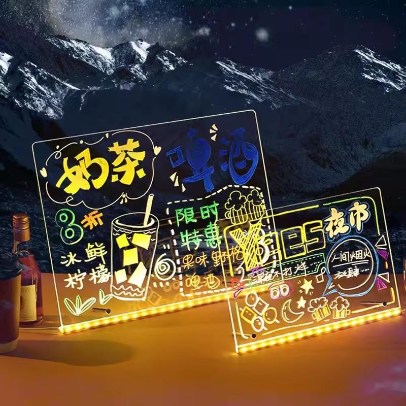 Magic Glow Kids Drawing Board Reusable LCD Tablet, Erasable Light-Up Doodle Pad for Ages 3-6+ | Fun Educational Toy Menu Board