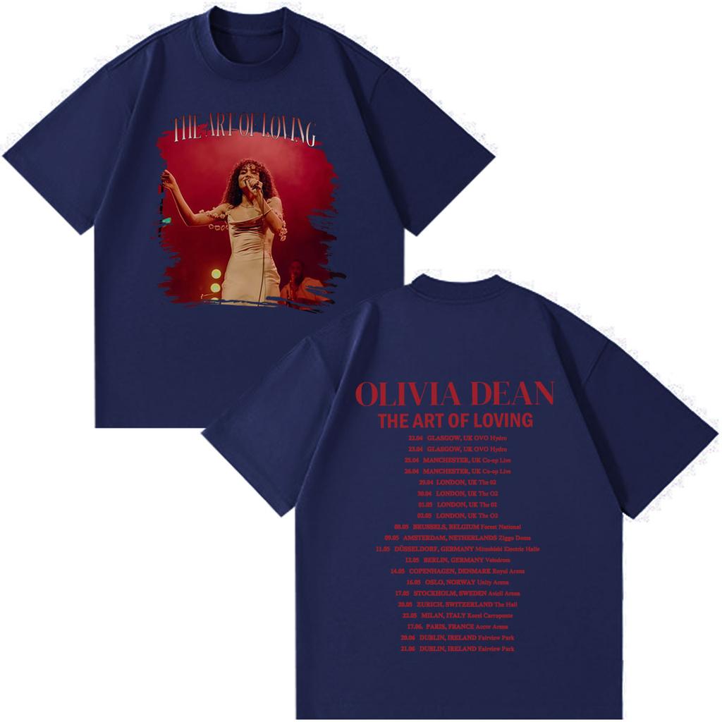 Olivia Dean Art Of Loving Tour 2026 Graphic T Shirt Unisex Unisex Fashion T Shirt Summer Loose Casual Cotton High Quality Tshirts
