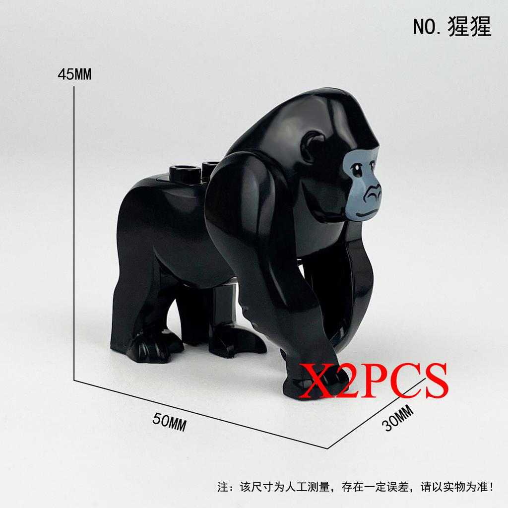 The Zoo Model African Elephants Camel Deer Crocodile Leopard Animal Building Blocks Educational Games Figure Brick Toys Kid B03