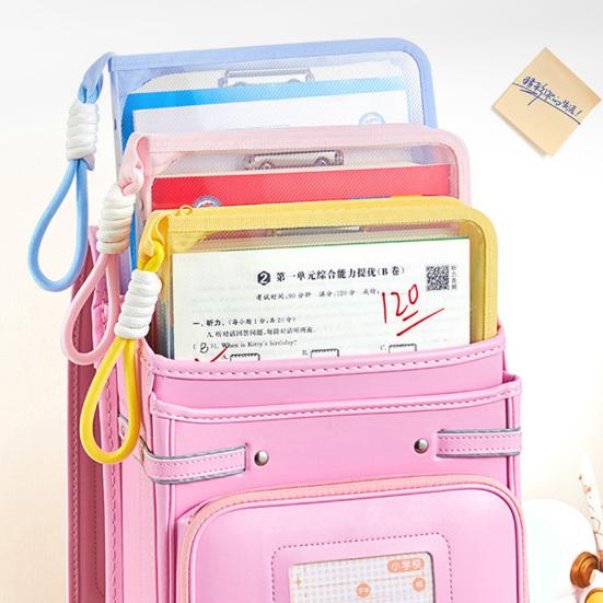 A4 Zipper Pouch File Bag Transparent Document Organizer with Handle Letter Size File Folder for Office School Travel Supplies