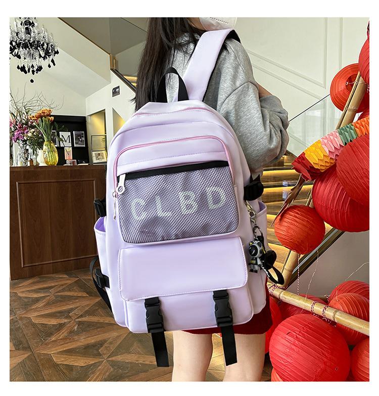 Men's Backpack Middle School Student Backpack Women's Schoolbag