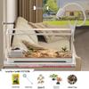 Premium Turtle Tank with Ecological Design, Sunning and Climbing Platforms, Desktop-Friendly with Lid, Also Suitable for Goldfish