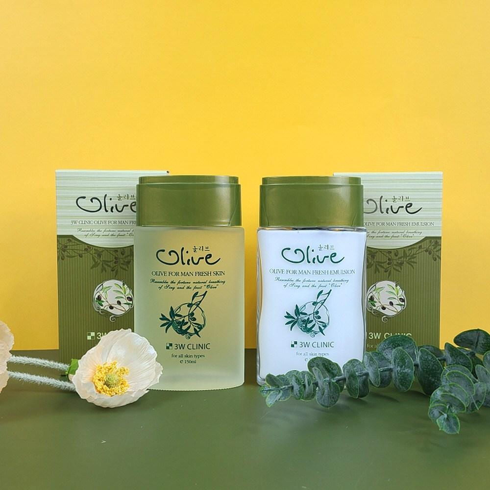 3W Clinic Olive For Men Fresh Emulsion 150ml 2, 2