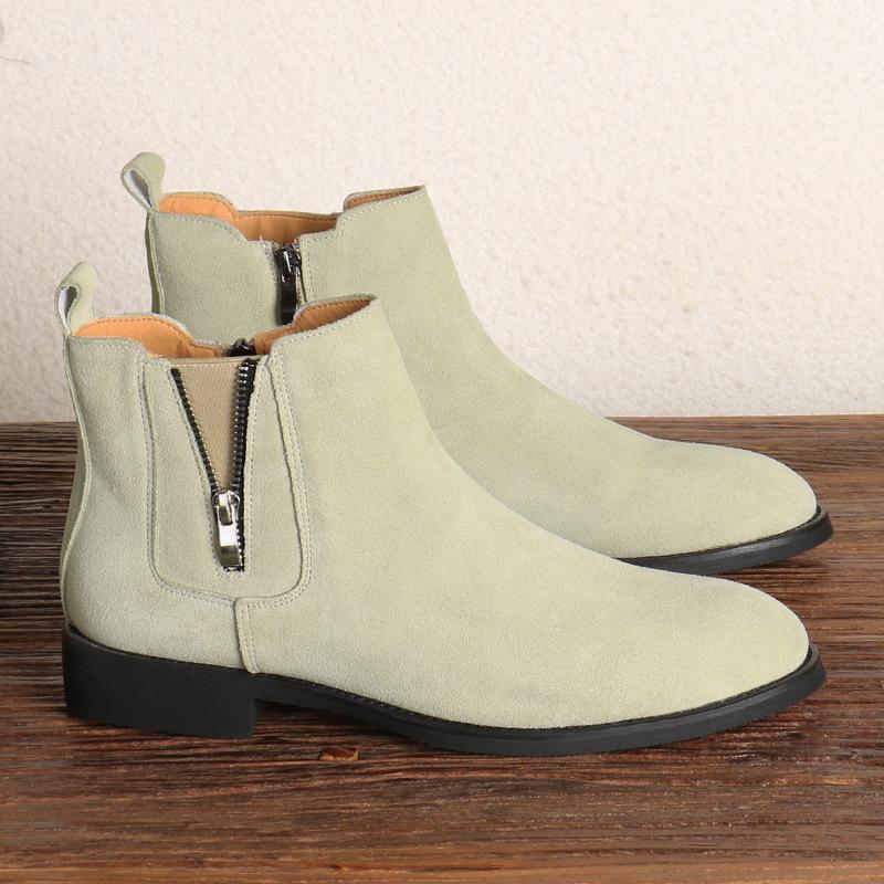 

Ботинки Челси, осенние новые мужские ботинки Челси, высокие британские ботинки Martin с боковой молнией 38