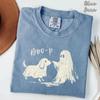 Comfort Colors® Retro Boo-p Ghost Dog T-Shirt, Funny Halloween Dog Mom Shirt