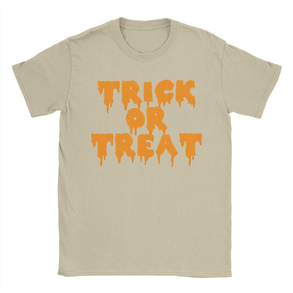 Men's Halloween TRICK or TREAT T Shirt  Cotton Clothing Funny Short Sleeve Round Collar Tees Gift Idea T-Shirt
