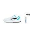 New LiNing Feather The Flash 1.0 Slip Resistant Low Top Badminton Shoes Unisex Cloud Porcelain Blue Black AYTT035-2