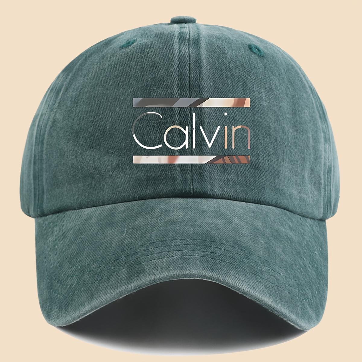 pc Calvin Graphic Washed Baseball Cap Unisex Streetwear Soft Hat Suitable for Outdoor Adventure Breathable Casual Athletic 1pc