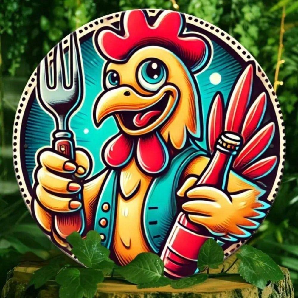 Vintage Metal Tin Sign Retro Wall Art Decor 20x20cm