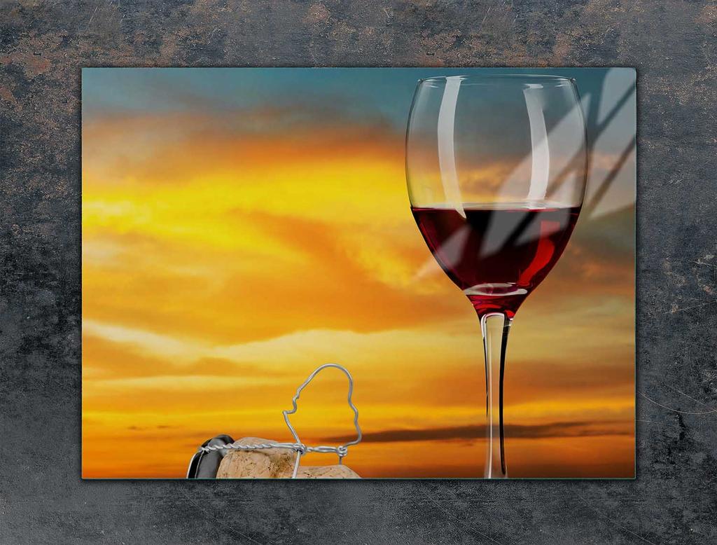 SZKLANA PŁYTA OCHRONNA NA KUCHENKĘ 70x52 WINO