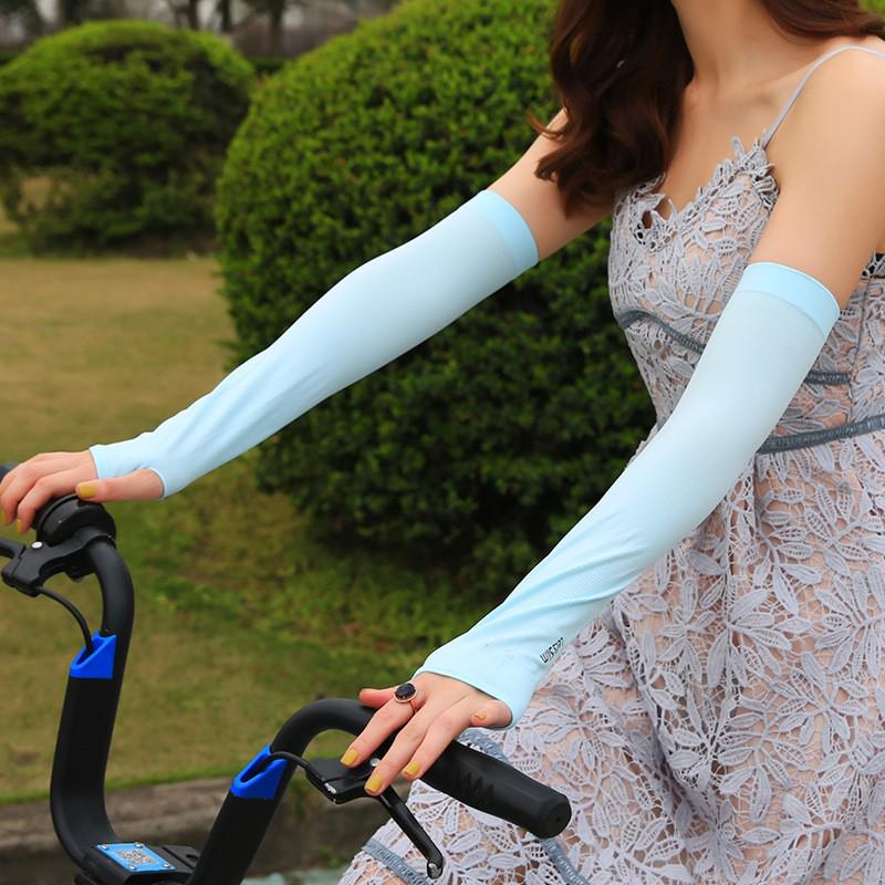 Summer UV Protection Breathable Ice Silk Anti-Slip Gloves for Outdoor Sports