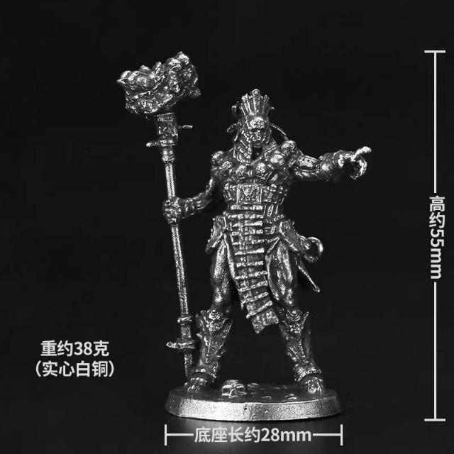 Paintable Metal Tribal Giant Figure Fantasy Warrior Soldier Model Handmade Collectible Toy Gift for Boys Tabletop Game Decor