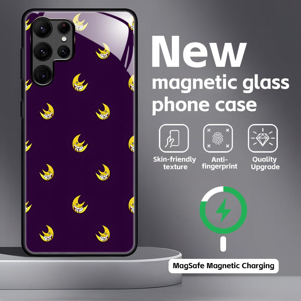 Anime SOUL EATER Handyhülle Für Samsung S25 S24 S23 S22 S21 S20 Plus Ultra Note20 Glas Magnetische Hülle