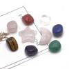9Pcs Lot Natural Semi-Precious Stone Ornaments Star Moon Shape Gems Beads Healing Crystal Rose Quartz Gemstone for Home Decoration Collect Gifts