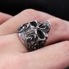 Gothic Vintage 316L Stainless Steel Skull Ring For Men Women Fashion Punk Biker Carved Rings Amulet Jewelry Gifts Dropshipping