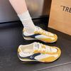 Little white shoes versatile 2025 new leisure sports breathable color matching mesh German training shoes women's flat bottom small women's shoes