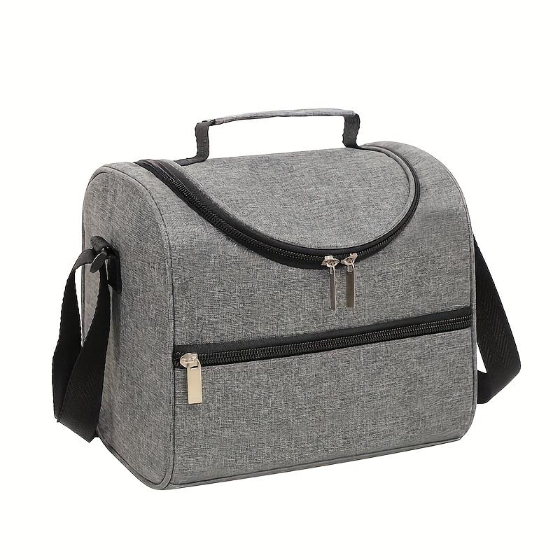 Isolierte Lunchtasche, Lunchbox-Tasche mit großem Fassungsvermögen, Schultertrage-Stilvolle einfache Isoliertasche, Picknick-Lebensmittel-Frische-Kühlakku, Tragbar Handheld