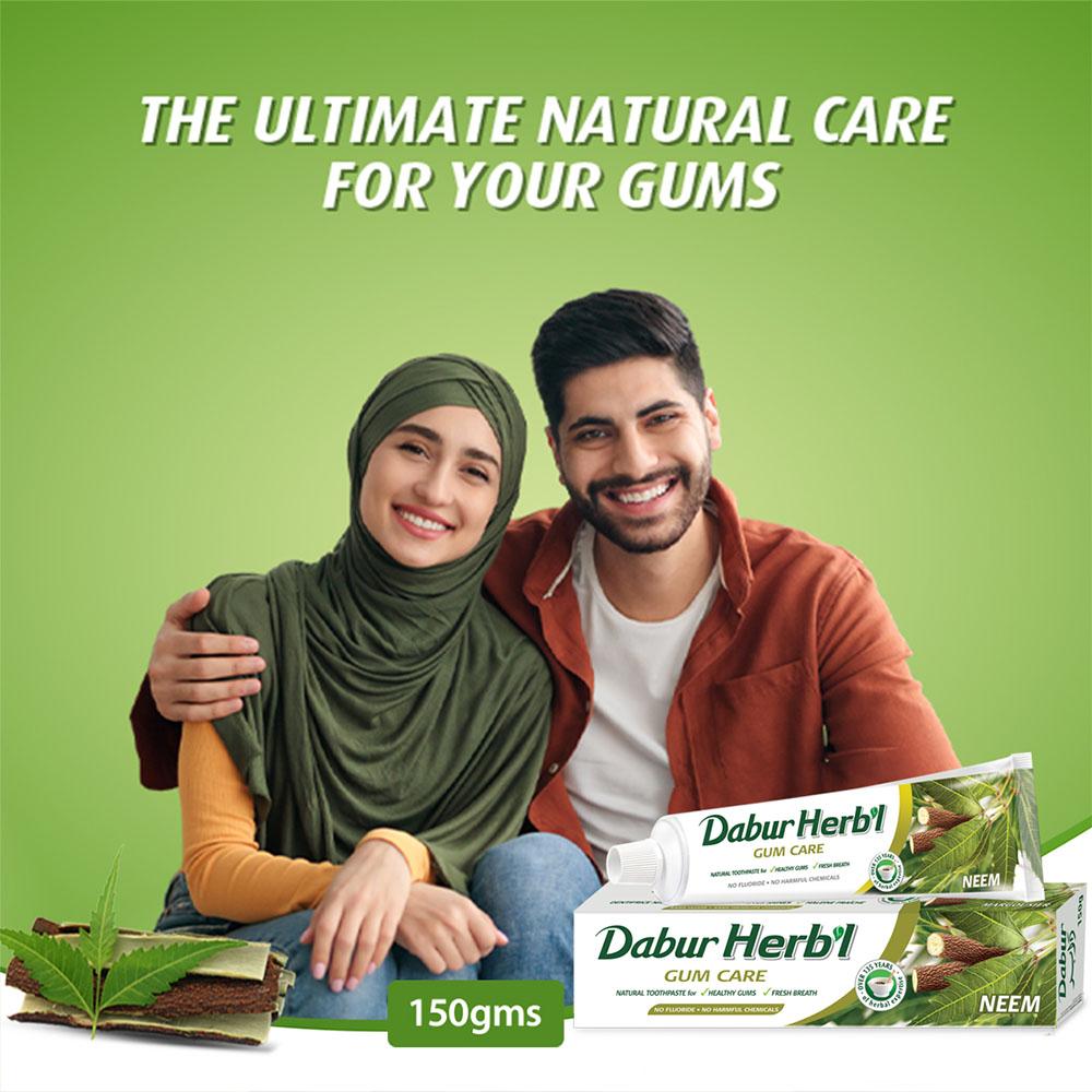 Dabur Herb'l Toothpaste Neem 150g + FREE Toothbrush