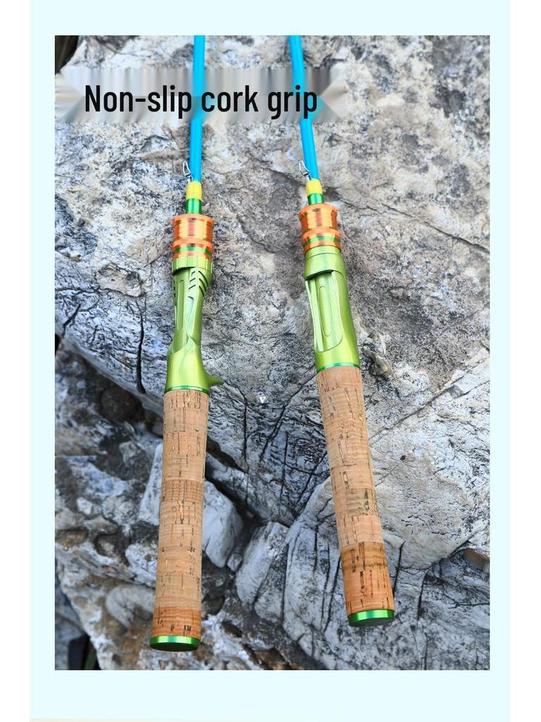 Carbon Fiber Fishing Rod with Micro-Lure and Gun Handle for Bass and Mandarin Fish, UL Lure Rod with Straight Handle and Water Drop Design.