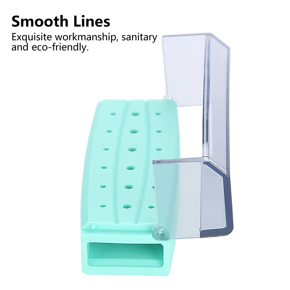 18 Holes Cleaning Box Case Dental Bur Burs Block Holder Autoclavable Dentist Tool GreenS015C