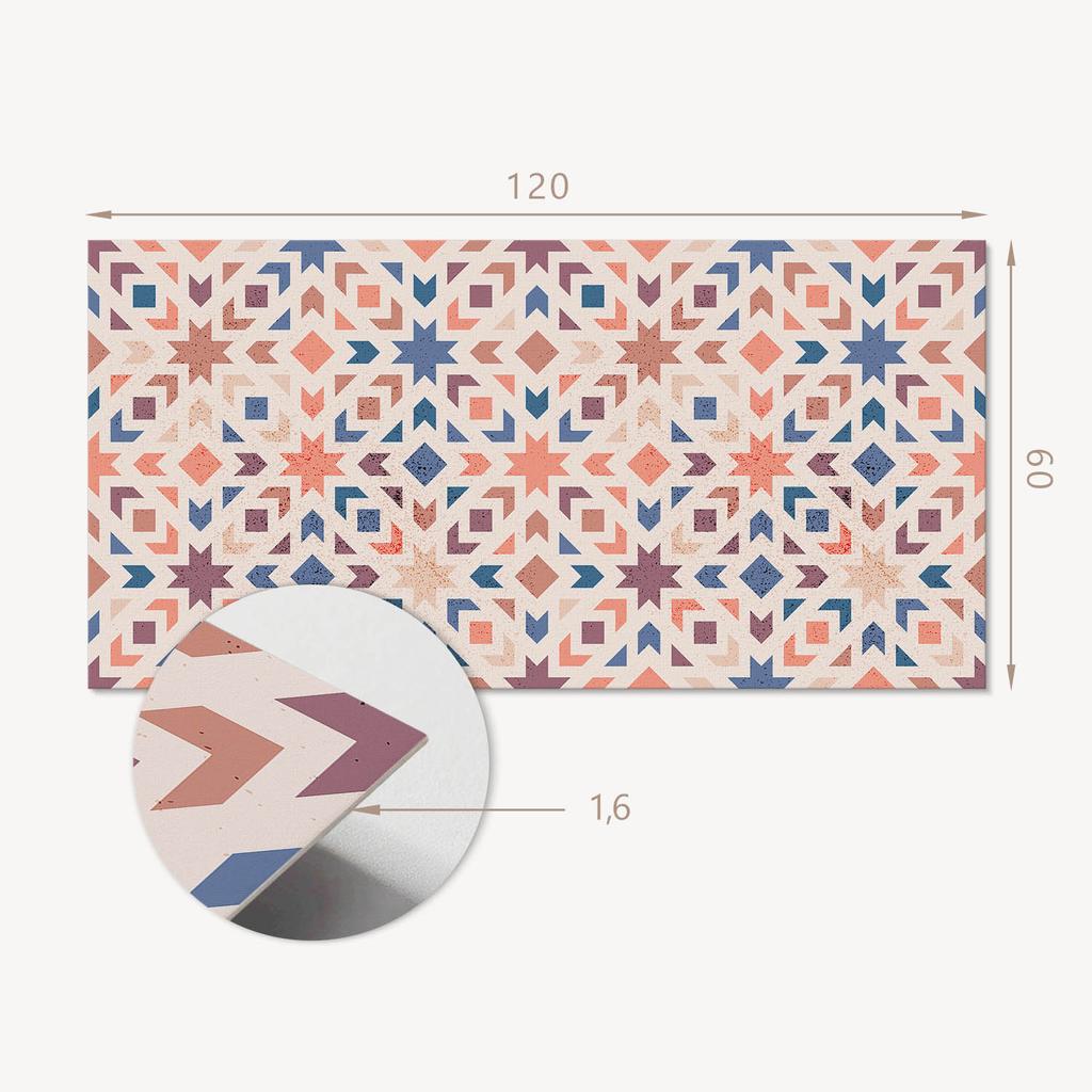 Winylowy Panel Samoprzylepny Do Pokoju Młodzieżowego 120X60 Cm Geometryczne Wzory W Harmonii