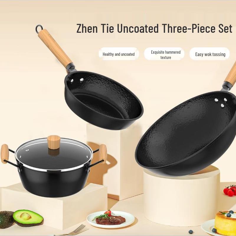 ASD 3-Piece Uncoated Cookware Set