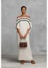 European and American summer new one-word shoulder dress women's loose vacation bat sleeve long dress women