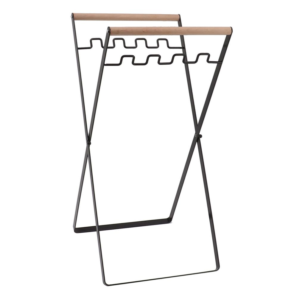 Iron Trash Bag Holder Outdoor Leaf Bag Stand Foldable Trash Stand Holder for Camping